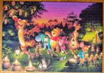 Disney puzzel Tenyo glow in the dark, Ophalen of Verzenden, 500 t/m 1500 stukjes, Zo goed als nieuw, Legpuzzel