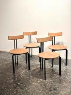 Vintage Set van 4 Zeta Harvink Stoelen, Zwart, Ophalen of Verzenden, Zo goed als nieuw, Vier