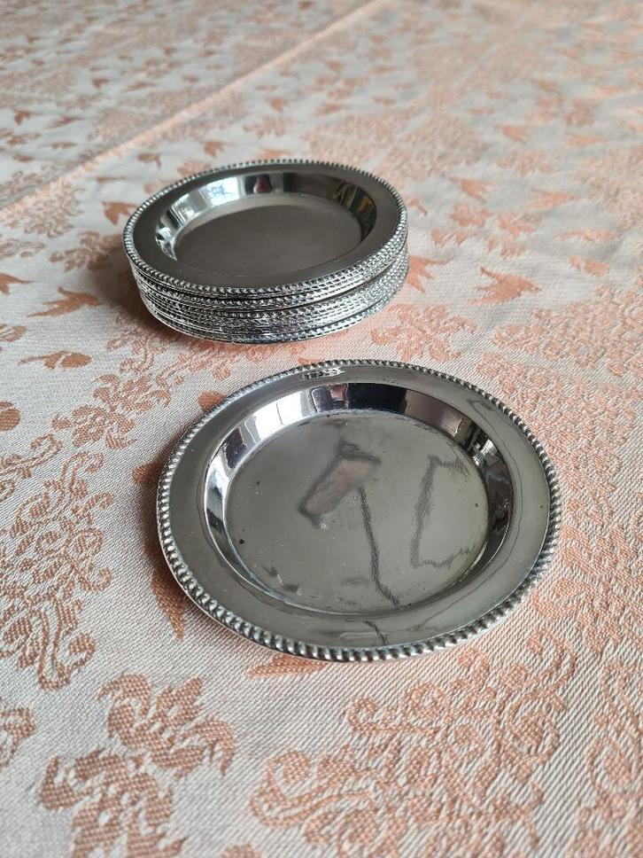 12 kleine zilveren (80 %) onderzetters, Antiek en Kunst, Antiek | Goud en Zilver, Zilver, Ophalen of Verzenden