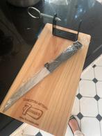 Nieuwe houten tapas plank met bijbehorend mes, Nieuw, Ophalen of Verzenden