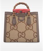 Gucci Diana Bamboo Jumbo Handtas, Ophalen of Verzenden, Zo goed als nieuw, Bruin, Handtas