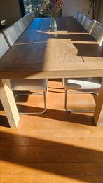 witte leatherlook eetkamerstoelen, Huis en Inrichting, Stoelen, Ophalen, Gebruikt, Wit, Leer