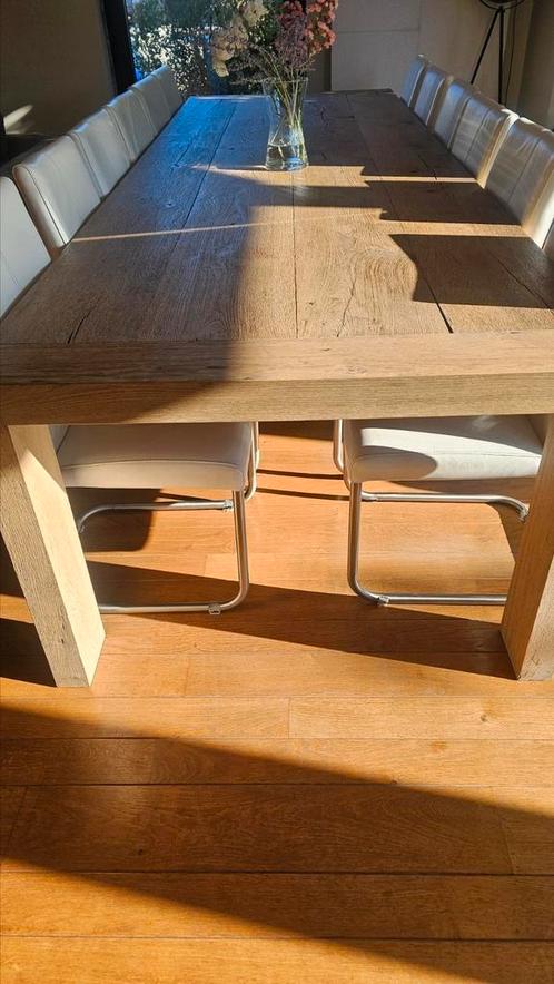 witte leatherlook eetkamerstoelen, Huis en Inrichting, Stoelen, Gebruikt, Vijf, Zes of meer stoelen, Leer, Wit, Ophalen
