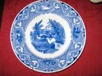 Blauw bord met jachttafereel van petrus regout lasso. Bekijk, Ophalen of Verzenden, Zo goed als nieuw
