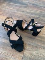 Sandalen met blokhak van Manfield maat 41, Verzenden, Zwart, Nieuw, Sandalen of Muiltjes
