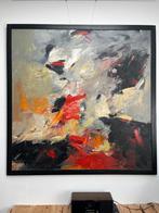 Charlotte Molenkamp - abstracte compositie met rood, Antiek en Kunst, Kunst | Schilderijen | Abstract, Ophalen