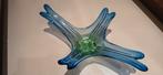 Grote blauw groene Murano schaal, Antiek en Kunst, Antiek | Glas en Kristal, Ophalen of Verzenden