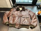 Vintage Pilotenjack - Leren Bomberjack, Ophalen of Verzenden, Gedragen, Overige maten, Bruin