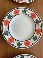 Petrus regout Maastricht boerenbont oranje 6 borden, Antiek en Kunst, Antiek | Keramiek en Aardewerk, Ophalen of Verzenden