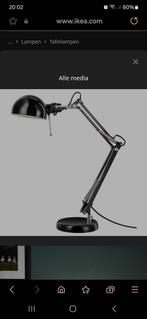 2 Ikea Forsa tafellampen zwart, Minder dan 50 cm, Ophalen of Verzenden, Metaal, Zo goed als nieuw