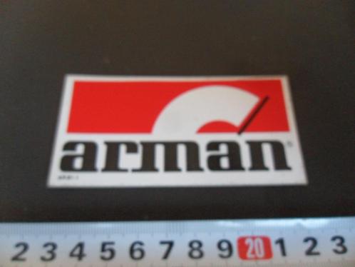sticker ARMAN, Verzamelen, Stickers, Zo goed als nieuw, Bedrijf of Vereniging, Ophalen