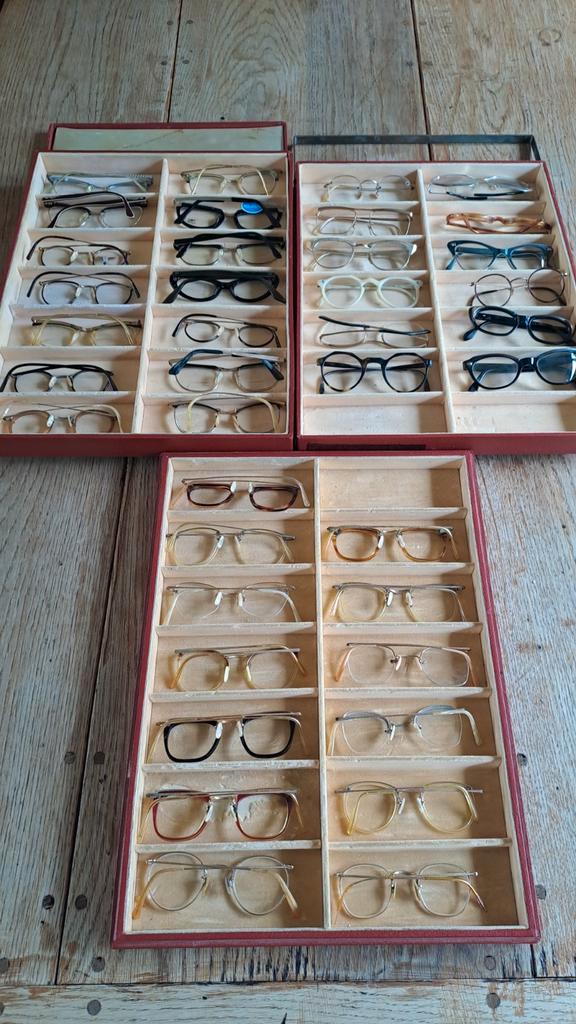 Vintage Brillen Collectie, Sieraden, Tassen en Uiterlijk, Zonnebrillen en Brillen | Heren, Gebruikt, Bril, Overige merken, Overige kleuren