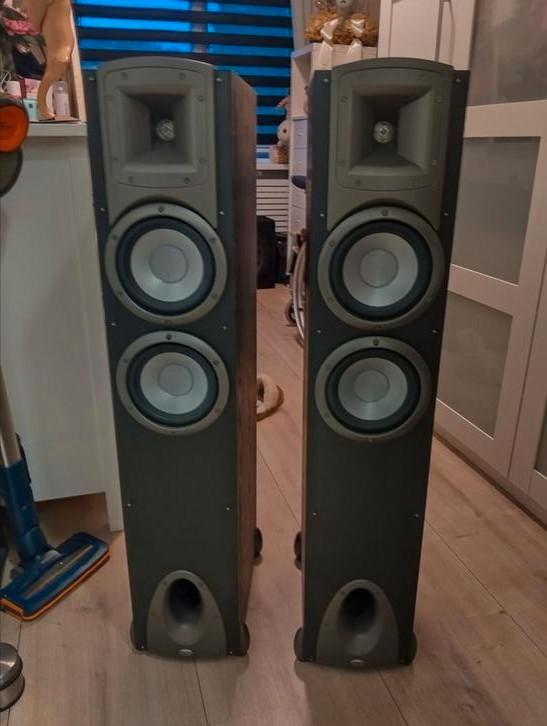 Klipsch synergy F2 speakers, Audio, Tv en Foto, Luidsprekers, Zo goed als nieuw, Front, Rear of Stereo speakers, 120 watt of meer