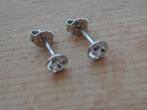 zilveren oorknoppen twice as nice [782], Verzenden, Zo goed als nieuw, Knopjes of Stekers, Zilver