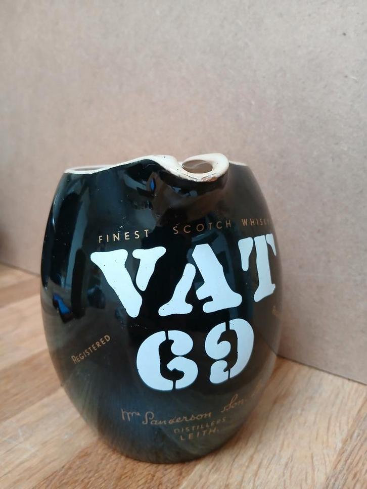 Kan " Finest Scotch Whisky VAT 69", Verzamelen, Merken en Reclamevoorwerpen, Gebruiksvoorwerp, Ophalen of Verzenden