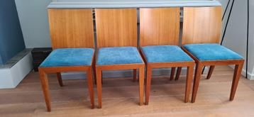 Dutch Design - Vintage - Arco Flex - 4 stoelen met alcantara beschikbaar voor biedingen