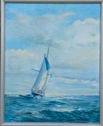 Olieverf schilderij zeilschip "De Eendracht", Antiek en Kunst, Kunst | Schilderijen | Modern, Ophalen