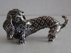 Miniatuur zilver DX16 hond teckel zilveren miniaturen, Zilver, Verzenden