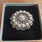 Zilveren antieke Zeeuwse knoop broche, Antiek en Kunst, Ophalen of Verzenden