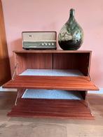 Vintage Houten Kastje met Klepdeuren, Ophalen, Gebruikt, 50 tot 100 cm, Vintage, jaren 50