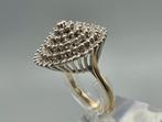 Gouden Vintage ring met 99 diamanten Ca: 1.00 ct. 2025/453, 18 tot 19, ., Ophalen of Verzenden, Zo goed als nieuw