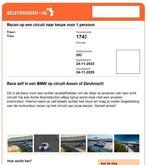 Cadeaubon t.w.v. €155,-, Eén persoon, Cadeaubon, Arrangement, Overige typen