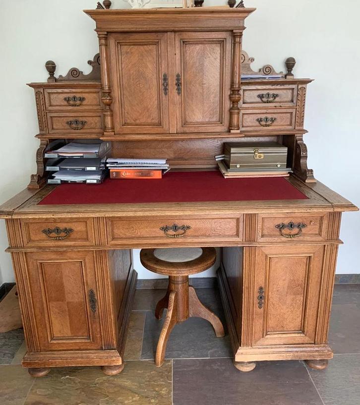 Antiek eiken bureau, Antiek en Kunst, Antiek | Kantoor en Zakelijk, Ophalen