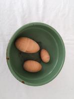 emaille schhal met houtlook eieren brocante, Ophalen