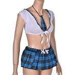 Schoolmeisjes uniform (sexy jurkje pakje school maat XS S M), Verzenden, Setje