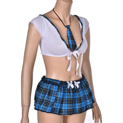 Schoolmeisjes uniform (sexy jurkje pakje school maat XS S M), Kleding | Dames, Ondergoed en Lingerie, Setje, Verzenden