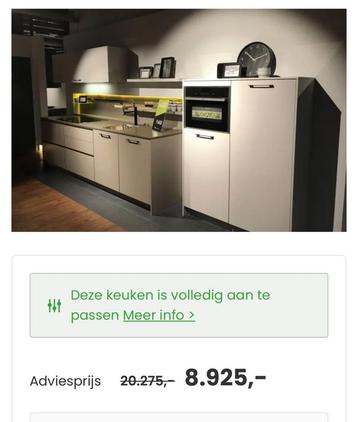 Showroom keuken compleet beschikbaar voor biedingen