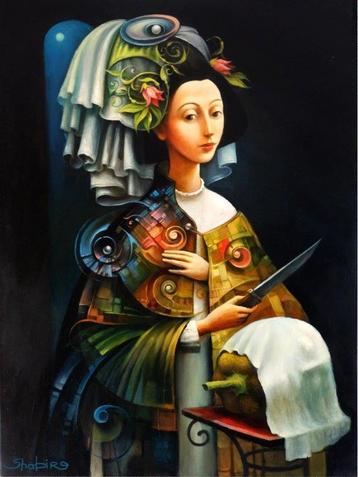 “Judith” door Boris Shapiro. 90x70 cm beschikbaar voor biedingen