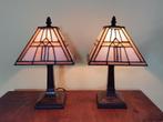 set van 2 Tiffany lampen, Ophalen of Verzenden, Zo goed als nieuw, Minder dan 50 cm, Tiffany