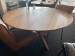 Tafel acacia hout 130cm rond houten matrix poot hoge korting, Ophalen, Rond, Nieuw, Vijf personen of meer