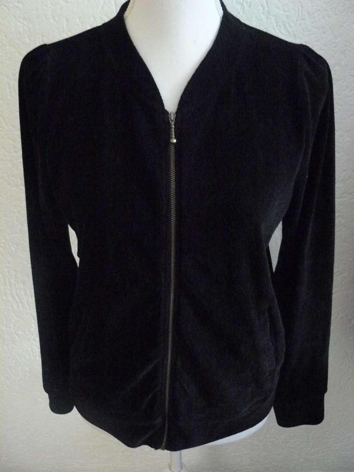 Zwart King Louie badstof vest maat L., Kleding | Dames, Truien en Vesten, Zo goed als nieuw, Maat 42/44 (L), Zwart, Ophalen of Verzenden