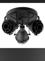 3x Spot zwart industrieel, Ophalen of Verzenden, Zo goed als nieuw, Metaal of Aluminium, Plafondspot of Wandspot