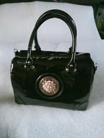 Zwarte tas van lak imitatie leer, Ophalen of Verzenden, Zo goed als nieuw, Zwart, Handtas