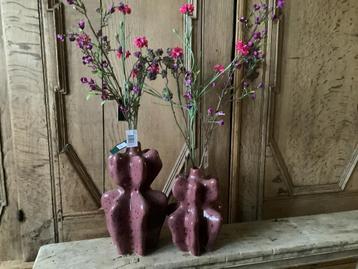 NIEUW leuke set Murkey vazen met eventueel kunstbloemen beschikbaar voor biedingen