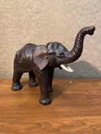 Vintage lederen olifant, Antiek en Kunst, Ophalen of Verzenden