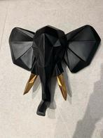 Walplus Olifant Wanddecoratie - Zwart & Goud, Ophalen, Zo goed als nieuw