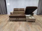 GRATIS BEZORGEN | MOOI BRUINE MULTIGUNCTIONELE HOEKBANK, Info@banxtel.nl, 3194DC, Gebruikt, Multifunctionele Hoekbank