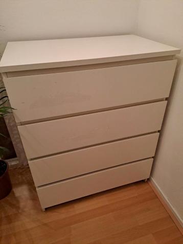 Witte Malm (Ikea) ladekast met 4 lades - afbeelding 2