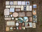 46 spreuktegeltjes oude gezegdes tegeltjeswijsheden vintage, Ophalen of Verzenden, Gebruikt