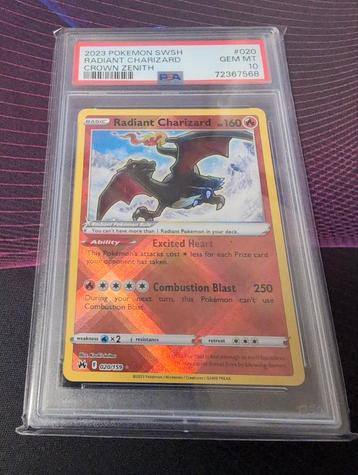 Radiant Charizard 020 PSA 10 - Crown Zenith beschikbaar voor biedingen