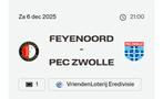 FEYENOORD - PEC ZWOLLE (VAK Q), Tickets en Kaartjes, Losse kaart, Eén persoon, December