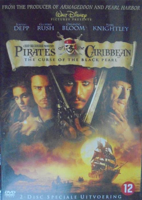 2 DVD Pirates of the Caribbean: The curse of the black pearl, Cd's en Dvd's, Dvd's | Avontuur, Zo goed als nieuw, Vanaf 12 jaar