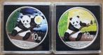 China, Panda 2014 Night & Day - 2 x 1 Oz. puur zilver, Ophalen of Verzenden, Oost-Azië, Setje, Zilver