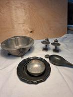 Antiek Tinnen Servies Set, Ophalen of Verzenden