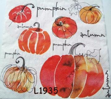 Servetten decoupage/bullet journal * Pompoenen L1935 beschikbaar voor biedingen