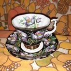 Royal Albert-Provincial Flowers kop en schotel Purple Violet, Antiek en Kunst, Antiek | Servies los, Ophalen